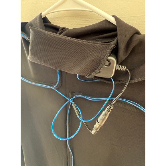 Spirit Light-Up EL Wire Stick Figure Costume Bodysuit Kids Medium Black blue - Picture 6 of 11